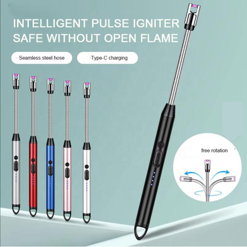 Electric Gas Lighter for Kitchen | C-Type Rechargeable USB Lighter for Stove Candle BBQ | 600 Uses | 1 Year Warranty