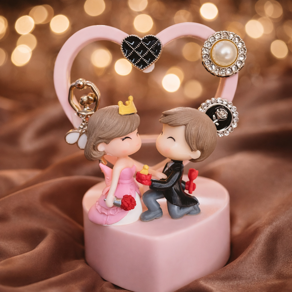 Valentine's Day Gift for Boyfriend - Propose Day Miniature Gift for Husband - Couple Resin Miniature Showpiece Statue for Home Decor Anniversary Birthday Gift