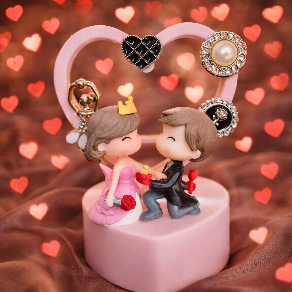 Valentine's Day Gift for Boyfriend - Propose Day Miniature Gift for Husband - Couple Resin Miniature Showpiece Statue for Home Decor Anniversary Birthday Gift