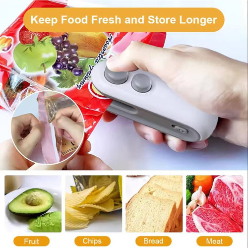 Mini Sealing Machine – Portable Handheld Sealer Clip for Food, Snacks, Chips Plastic Bag Sealer for Freshness & Storage Multicolor, Vaccum sealer machine