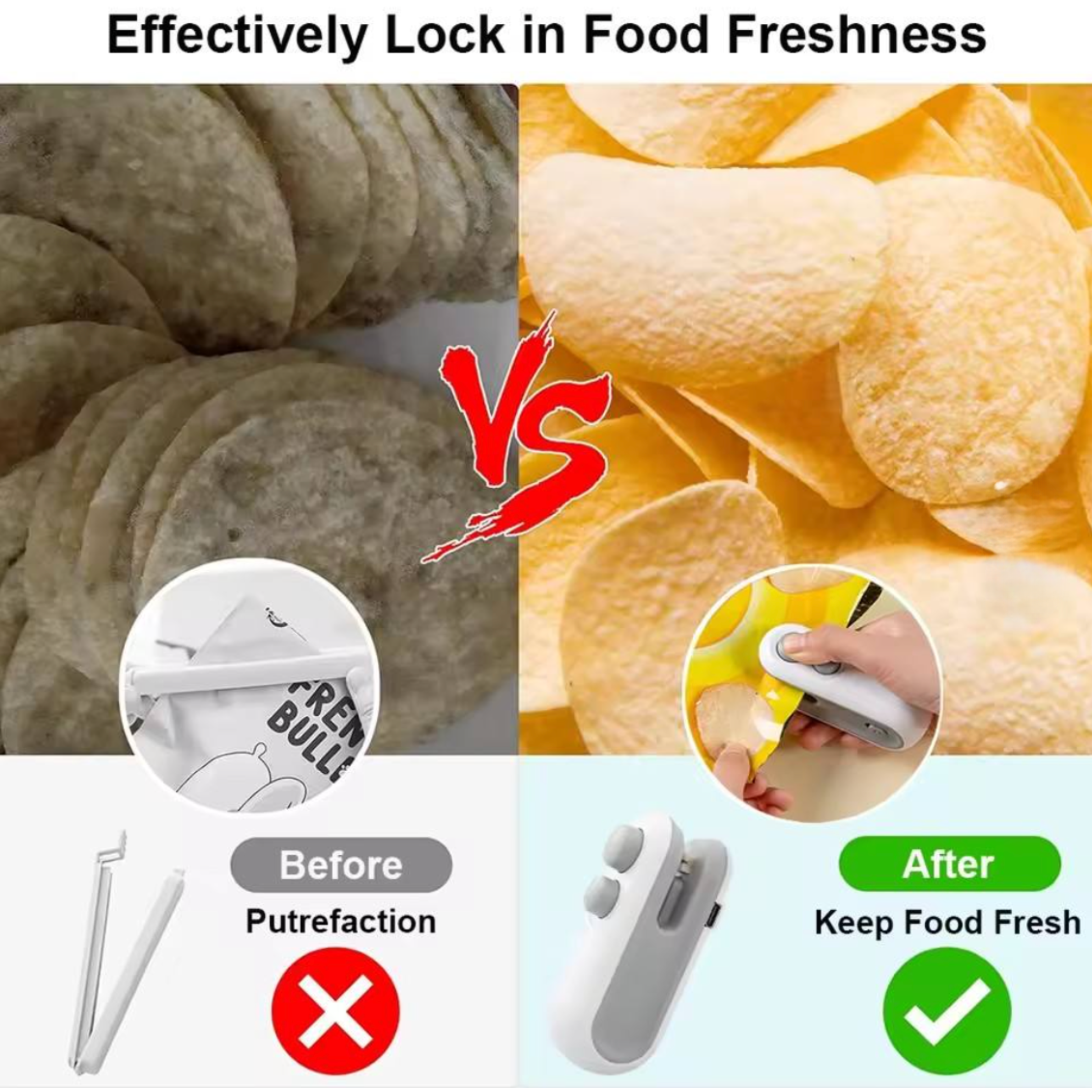 Mini Sealing Machine – Portable Handheld Sealer Clip for Food, Snacks, Chips Plastic Bag Sealer for Freshness & Storage Multicolor, Vaccum sealer machine