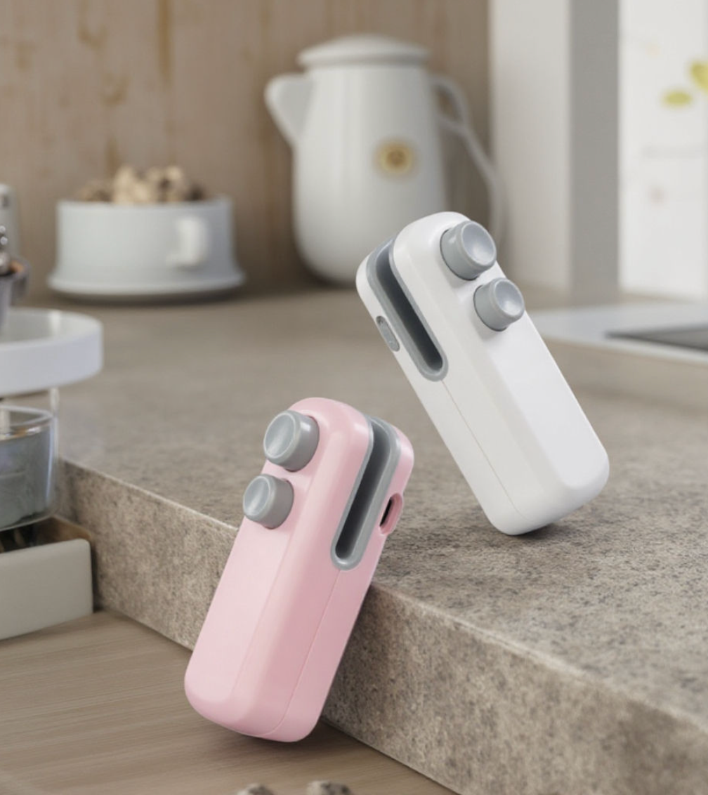 Mini Sealing Machine – Portable Handheld Sealer Clip for Food, Snacks, Chips Plastic Bag Sealer for Freshness & Storage Multicolor, Vaccum sealer machine